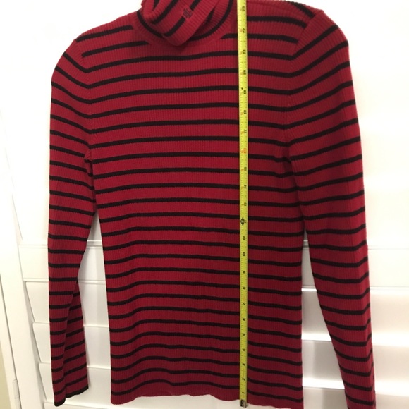 Ralph Lauren vintage striped red and black turtleneck - Picture 6 of 7
